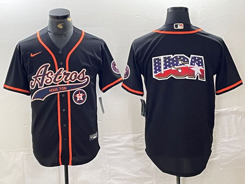 Men Houston Astros Blank Black Jointly 2024 Nike MLB Jersey style 12